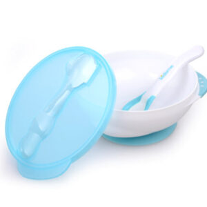 Bộ tô chống trượt Kidsme (kèm muỗng báo nhiệt) cho trẻ từ 9 tháng