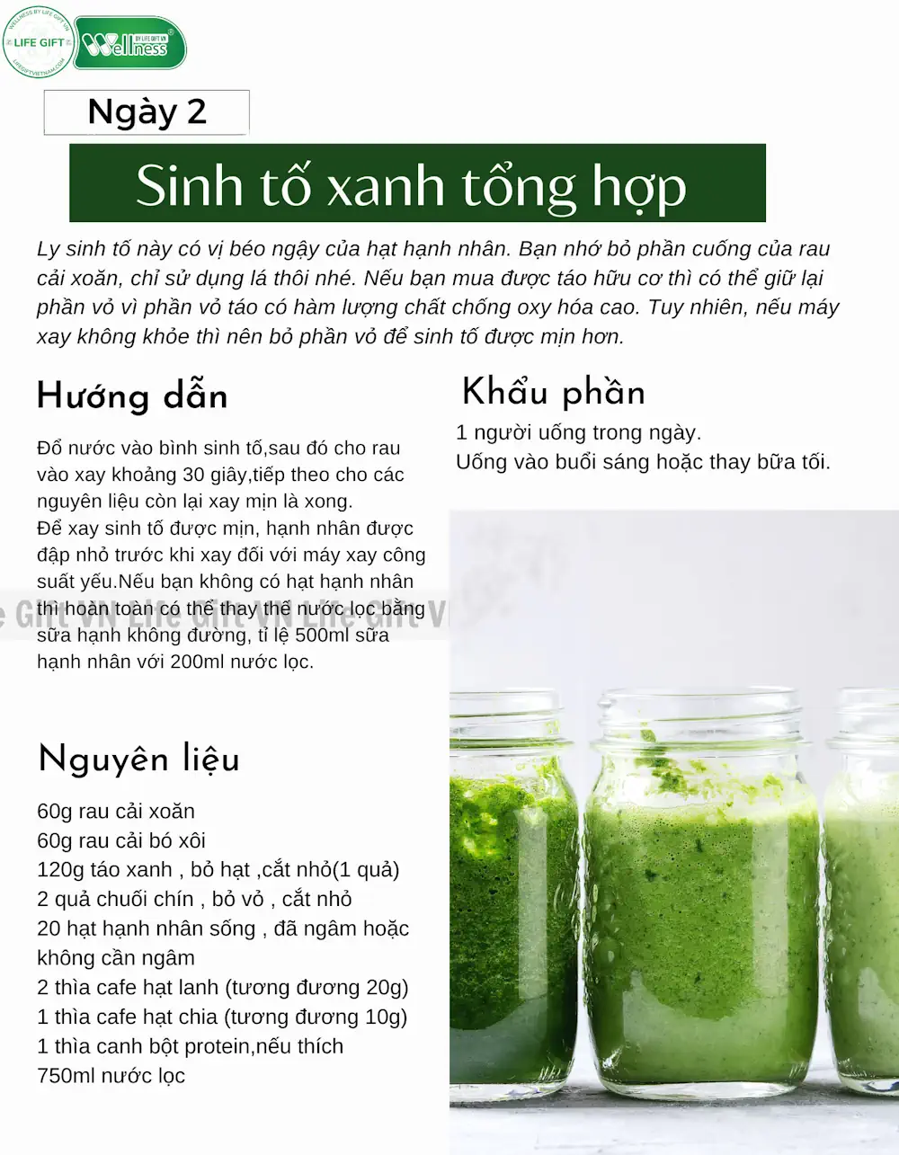 Ngày 2 - Sinh Tố Xanh Tổng Hợp Cordypro - 1market.com.vn