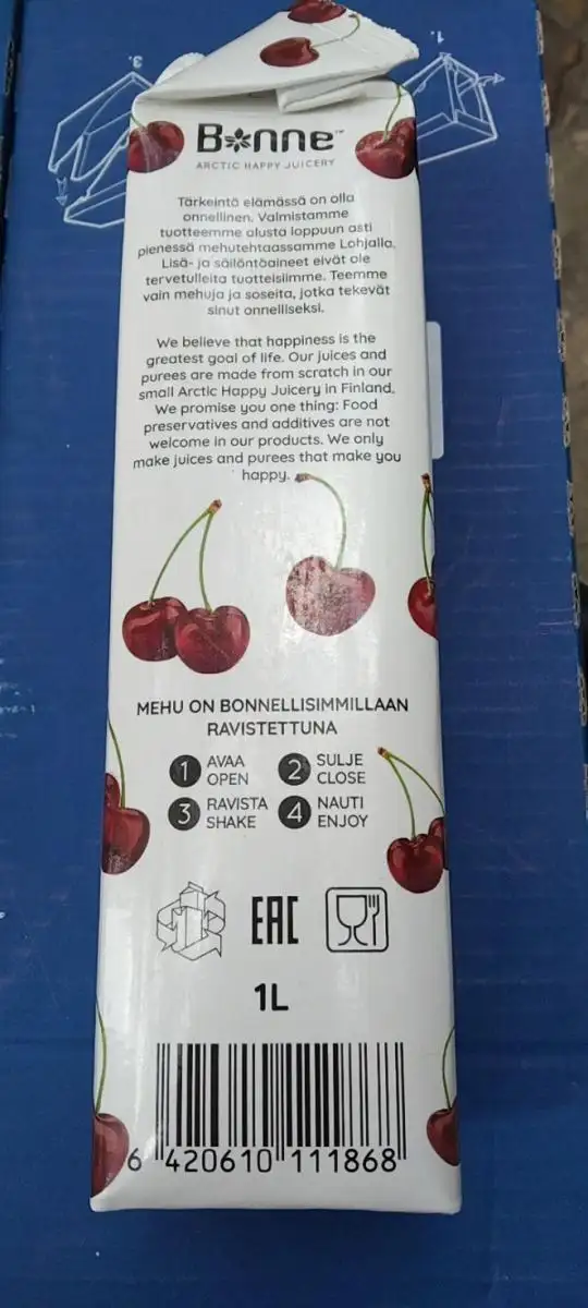Nước ép Quả Cherry Bonne 1 Lít - Droppii Mall