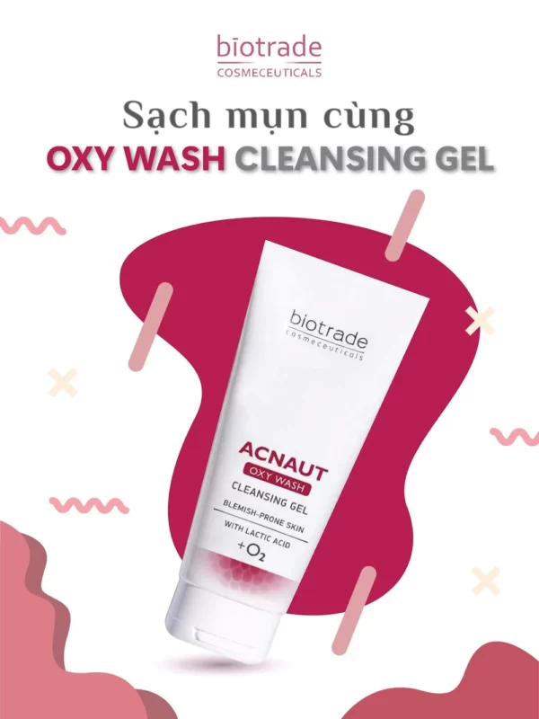 Sạch Mụn Cùng Gel Rửa Mặt Biotrade Acnaut Oxy Wash Cleansing Gel - 1Market.com.vn