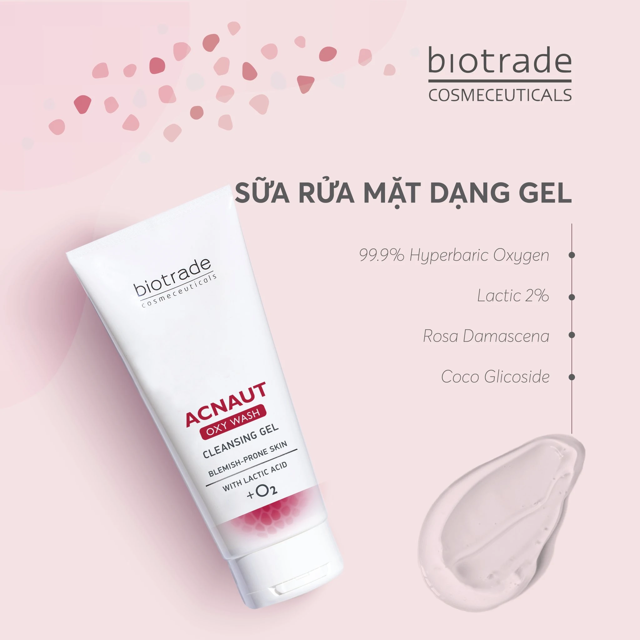 Thành Phần Gel Rửa Mặt Biotrade Acnaut Oxy Wash Cleansing Gel - 1market.com.vn