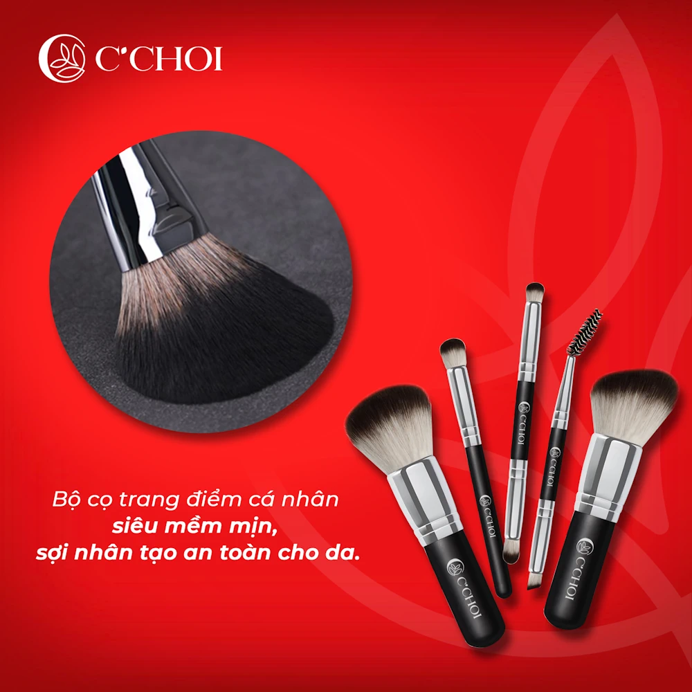 Bộ Cọ Trang Điểm Cá Nhân C'choi Siêu Mềm Mịn - Punar - 1market.com.vn