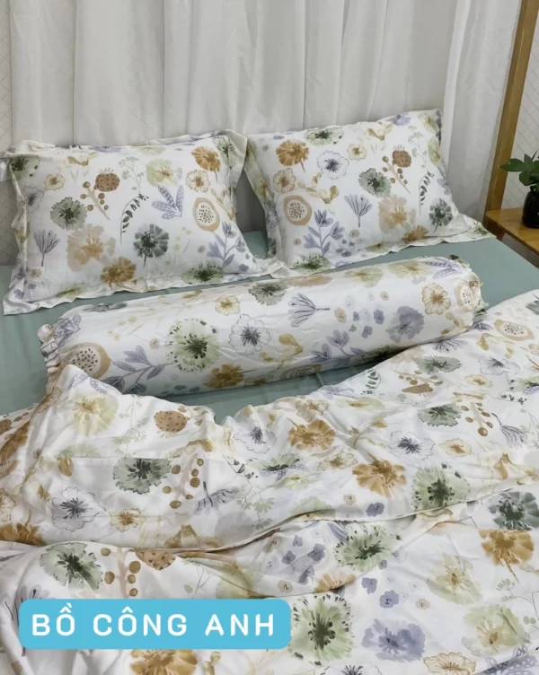 Combo Vỏ Mền Và Vỏ Gối Tencel 60s Mẫu Bồ Công Anh - Tân Phát - 1Market.com.vn