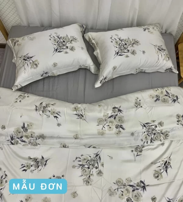 Combo Vỏ Mền Và Vỏ Gối Tencel 60s Mẫu Mẫu Đơn - Tân Phát - 1Market.com.vn