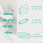 Quy Cách Combo Vỏ Mền Và Vỏ Gối Tencel 60s - Tân Phát - 1Market.com.vn