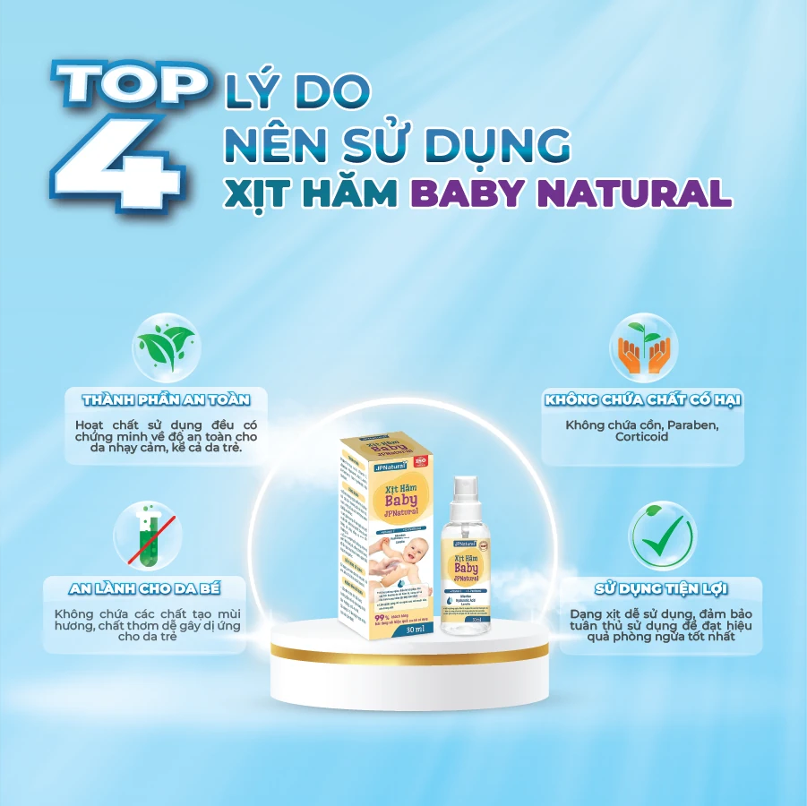 Ưu điểm Của Xịt Hăm Baby Jpnatural - 1market.com.vn