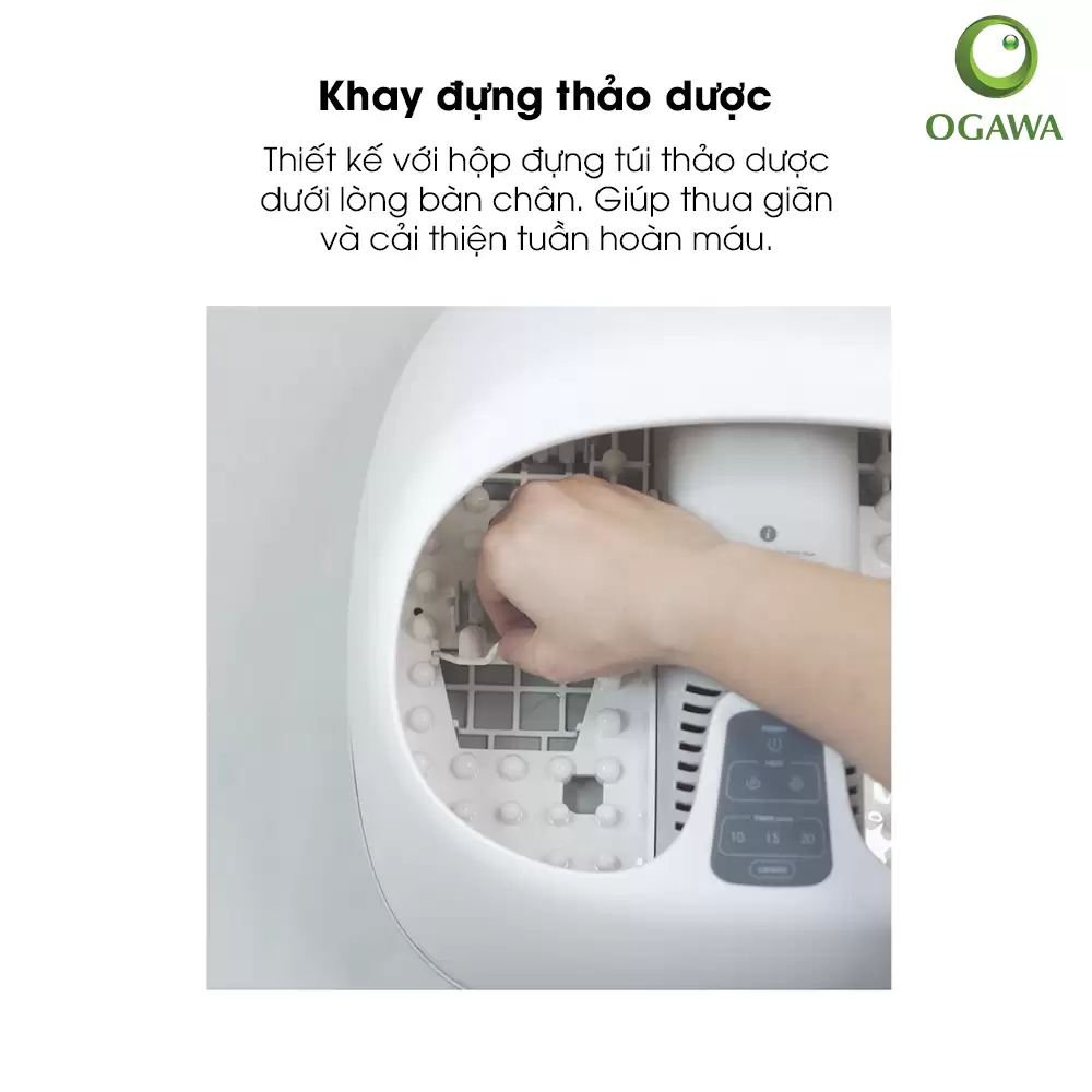 Khay đựng Thảo Dược Máy Massage Chân Bằng Hơi Nước Ogawa Ispa Steam Foot Massager (of-3006)